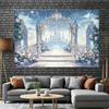 2D Ice Castle Fairy Tale Backdrop for Wedding & Engagement Parties