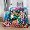 Anime JoJo Bizarre Adventure Flannel Blankets Print Child Adult Throws Blanket Sofa Travel Teen Student Blanket