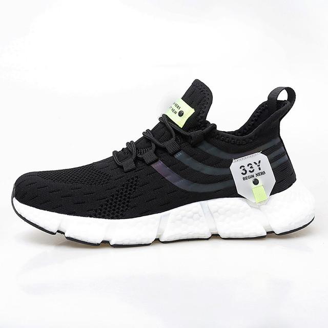 Mode Herr Sneakers Mesh Andningsbara Man Vita Löparskor Tennisskor Bekväma Utomhussporter Herr Fritidsskor Tenis Masculino