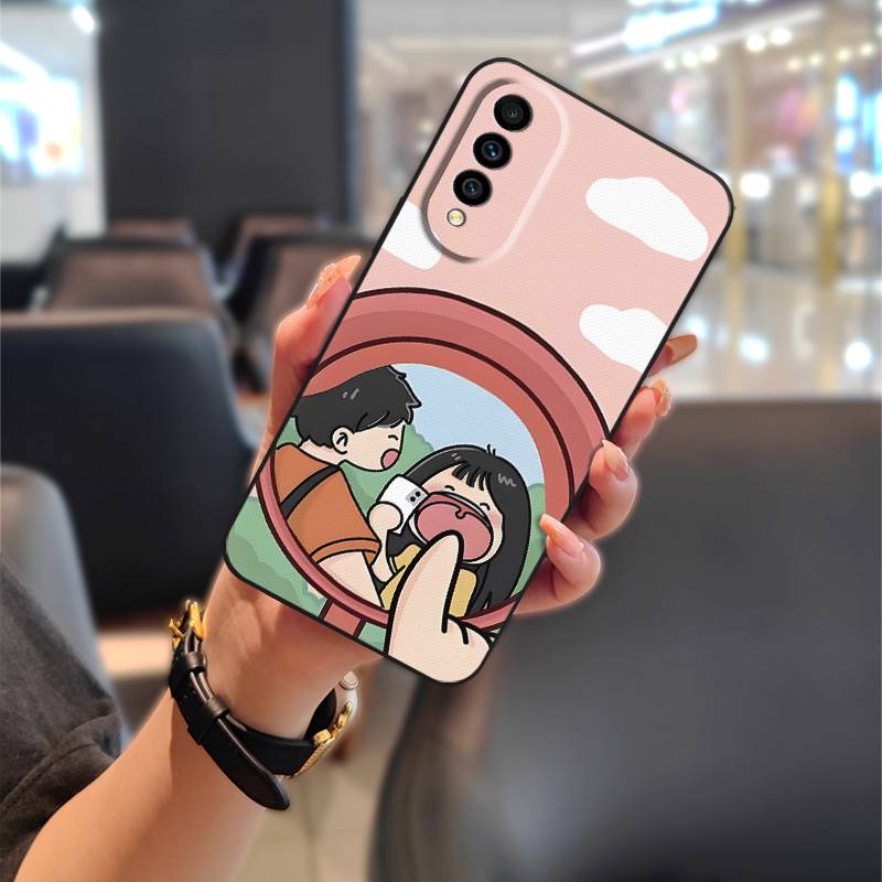 Anti-dust Silicone Phone Case For Wiko T50 Full Wrap Couple Phone Pouch Waterproof Shockproof Durable Cartoon Back Cover