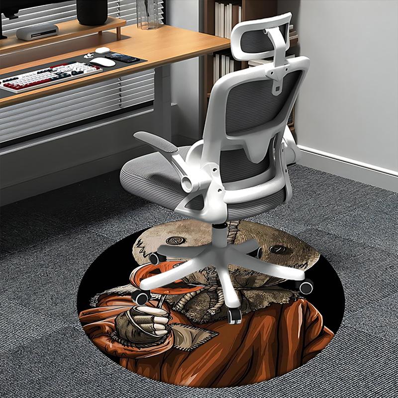 

Horror Mask,Halloween Prop Chair mat Round Rug Office carpet, Non slip, Suitable for Living Rooms, Bedrooms,Decor1205836a 80cm by 80cm