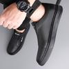 Fashion Breathable Men's Leather Shoes Sewing Casual Lazy Designer Loafers Luxury Non-slip Soft-soled Flats Handmade Men Walking Shoes