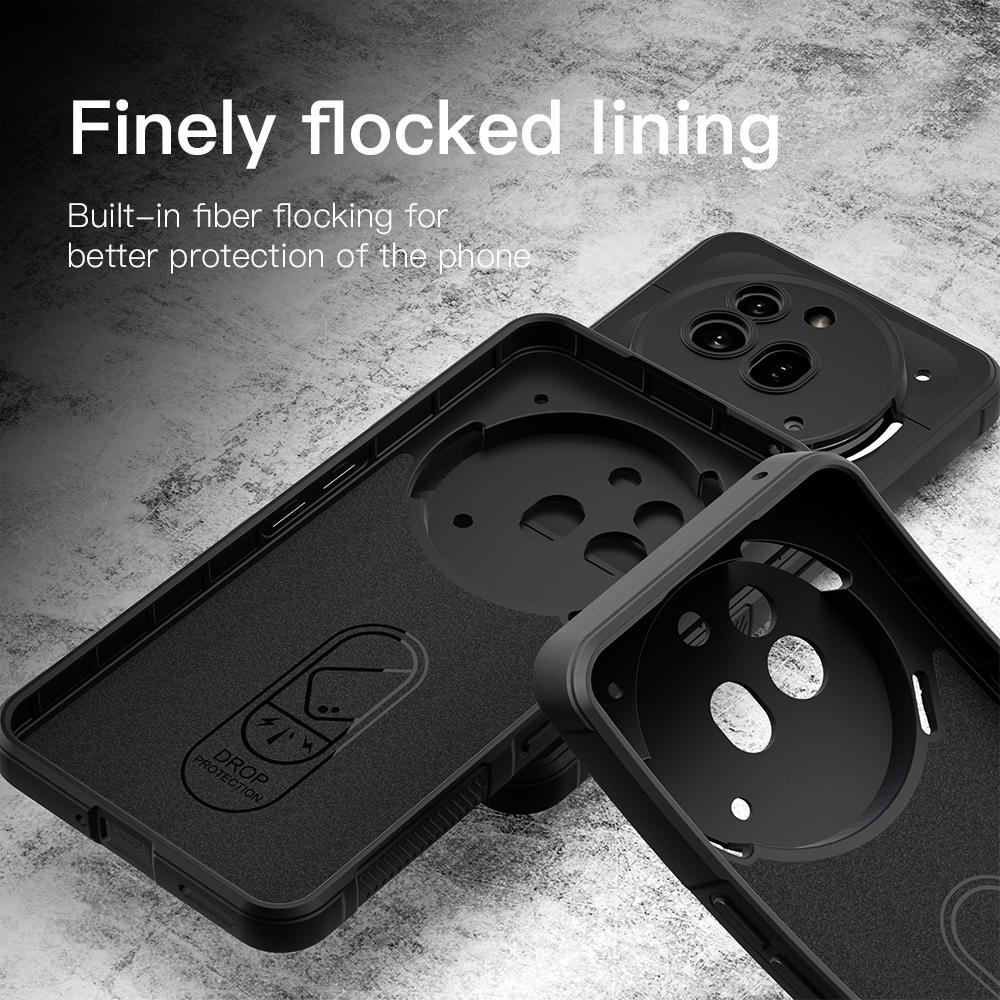 KEYSION Shockproof Matte Case for Nothing Phone 3A 3A Pro Anti-skid Soft Silicone Phone Back Cover for Nothing Phone 3A Pro 3A