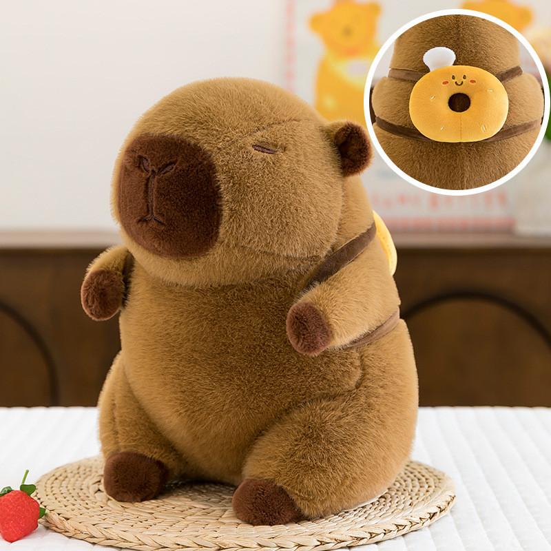 

Capybara Animal Plush Toy With Pp Cotton Filling For Giftgiving And Collecting Bagel,25cm