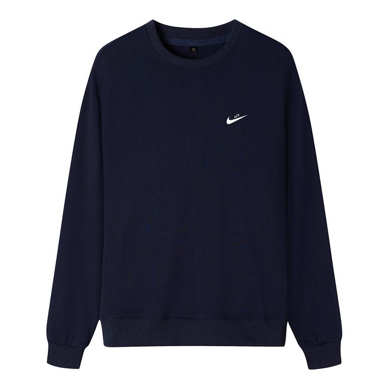 

Мужская толстовка-пуловер с длинным рукавом, круглым вырезом, из махровой ткани, весна-осень 2024 5XL темно-синий