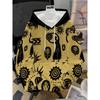 Mens Hooded Sweatshirt Soccer Print Breathable Loose Fit Casual Wear