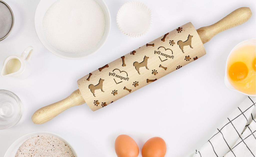 Pungsan dog, Korean Phungsan- rolling pin with a dog,decorating cookies with a rolling pin in patterns,a gift for the ceramicist of the Art-Dog brand