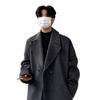 Men's Mid-Length Double-Breasted British Wool Coat with Suit Collar