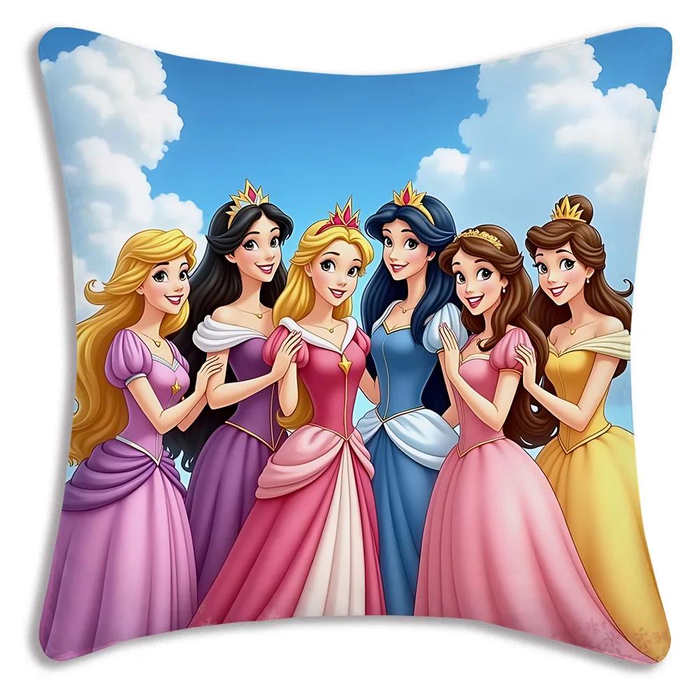 

Наволочки Мультяшные Милые Диснеевские Эльза Ариэль Принцесса Диван Декоративные Домашние Двусторонняя Печать Короткий Плюш Милая Наволочка 12x12Inch