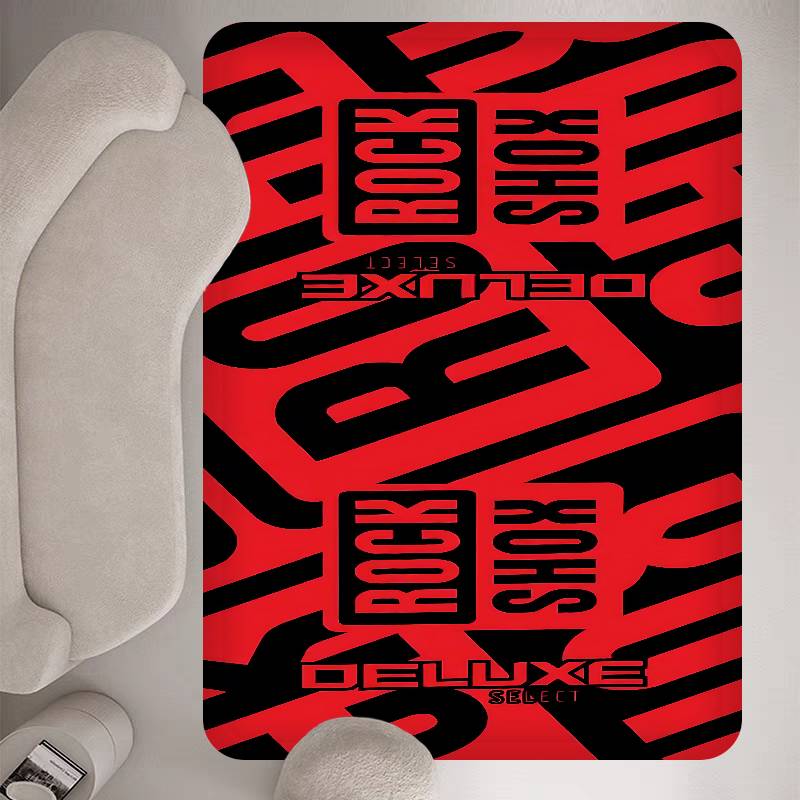 R-Rock-Shox Mountain Bike Floor Mat Cheaper Anti-slip Modern Living Room Balcony Printed Bedside Mats