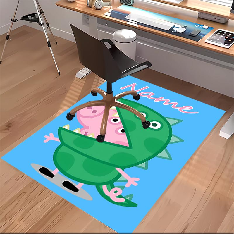 Custom personalization Peppa Pig Print Area Rug - Soft, Washable Non-Slip Indoor Mat,Living Room,Home&Office Decorative Rug