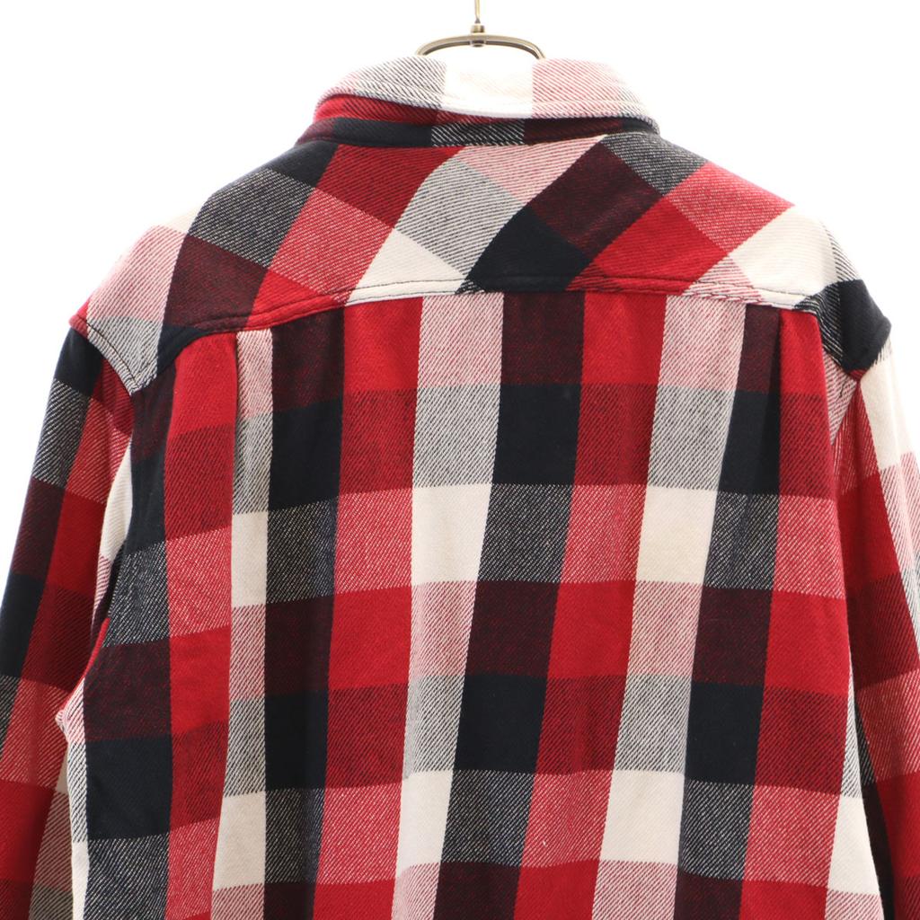XLARGE Check Pattern Long sleeve Heavyweight Flannel shirt L Red Men's Used