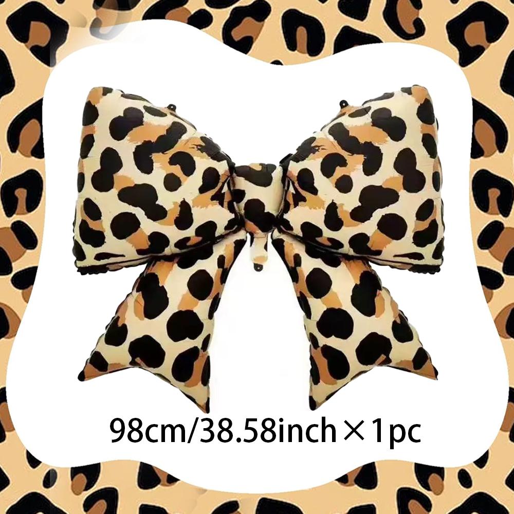 

1/2pcs Matte leopard print bow balloons,for bow decorations,birthdays,Valentine s Day,wild-themed parties,and girls nights Other