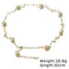 Flower Natural Freshwater Pearl Paperclip Chain Necklace New Design Handmade Necklace Party Accessories Women's Jewelry GN0841