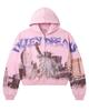 Europe, America 2025 American Graffiti Printing Men's and Women's Loose Casual Zipper Hooded Sweater Trendy Brand