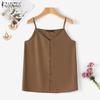 ZANZEA Women Summer V-Neck Sleeveless Slip Camisoles