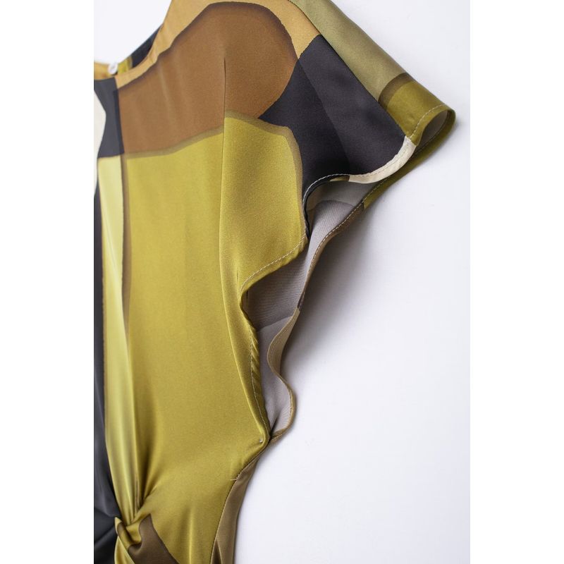 Women's New Fashion Silk Satin Texture Midi Skirt Dress