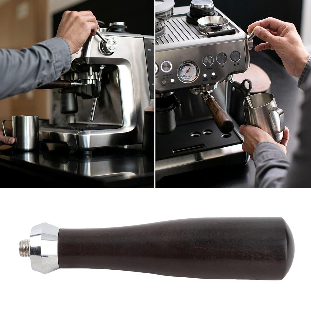 Black Rosewood Coffee Portafilter Handle (M10 Thread, Approx. 4.0 OzCelsius113g), Comfortable Wooden Handle,  , Replacement Part for Coffee Machi