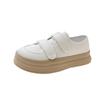 Fashion Spring and Autumn New Fashionable and Comfortable Thick Bottom Velcro White Casual Shoes