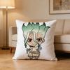 Anime D-Dr. Stone Pillow Case Pattern Printed Pillowcase For Living Room Sofa Cushion Cover