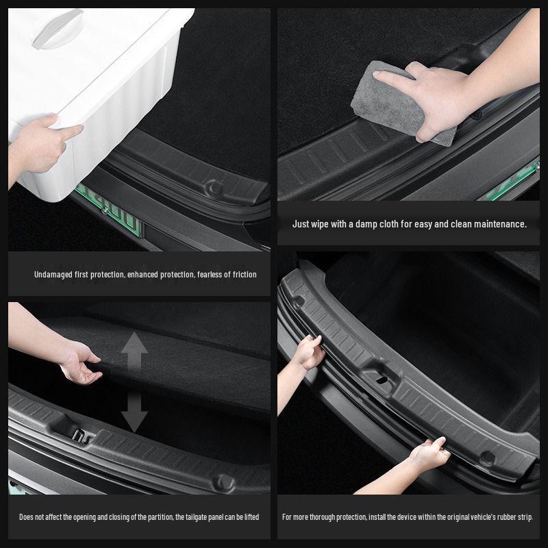 Aktualisierter Stoßstangenschutz hinten & Ladekantenschutzleiste für Tesla Model Y