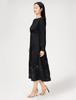 Embroidered Long Dress LWFO215061 BLK F [Lily Brown] Women's