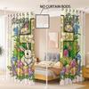 Set Of 2 Easter Cartoon Rabbit Cross Print Perforated Curtains Multiple Sizes Living Room Bedroom Insulation Decoration Curtain Blackout Polyester
