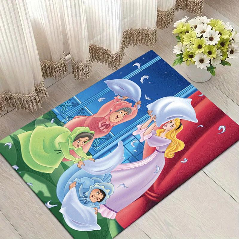 

1pc Princess Pattern Area Rug Soft Flannel Floor Mat for Living Room,Office,Bedroom and Carpet,Sofa Coffee Table Floor Mat 60cm by 90cm
