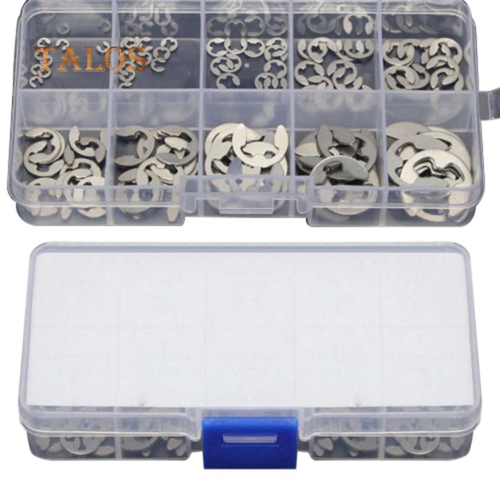 120Pcs Assorted 1.5 2 3 4 5 6 7 8 9 10mm Stainless Steel E-clip Circlip Kit Convenient
