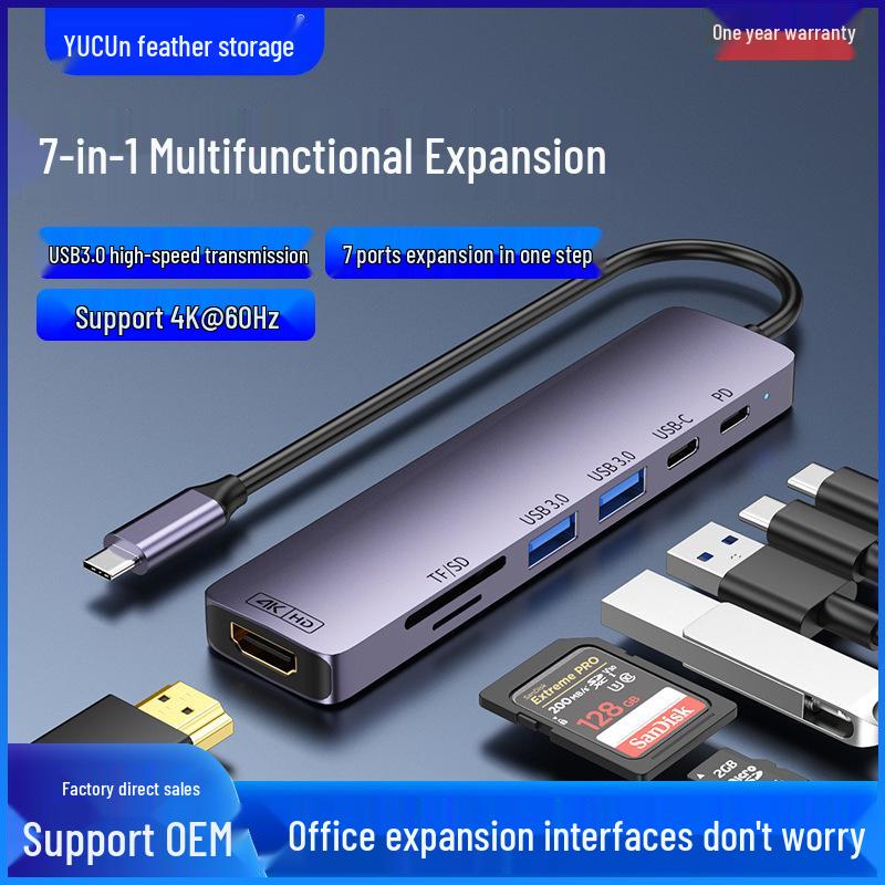 USB-C Expansion Hub: USB 3.0, 100W Charging, 4K 60Hz Display, Docking Station