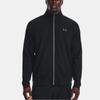 Under Armour Solid Color Full Zip Sports Jacket Men Jackets Black 1377399-001