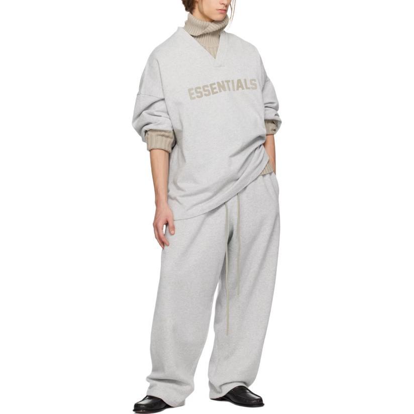 Fear of God Essentials Heavy Jersey Football T-shirt 'Light Heather Grey' Men's 125SP244106F