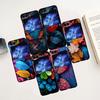 Beautiful Colorful Leaves Case for Samsung Galaxy Z Flip5 Black PC Phone Cover Z Flip 5 5G Hard Luxury Coque Zflip5 Funda Capa