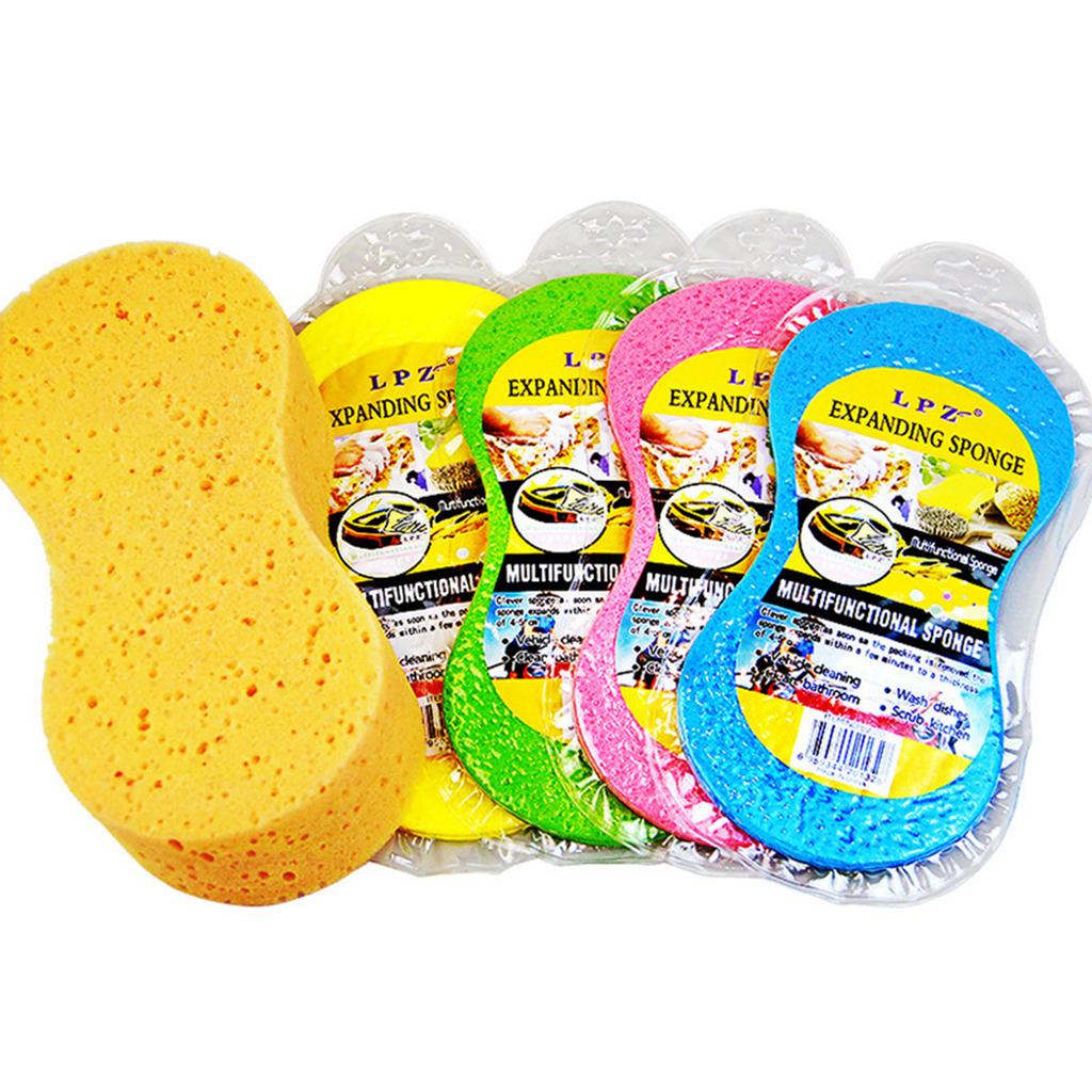 5pcs Car Wash Sponge Large Sponges Multi-Purpose Car Cleaning Sponge High Density Waxing Wiping Car Sponge(Random Color)
