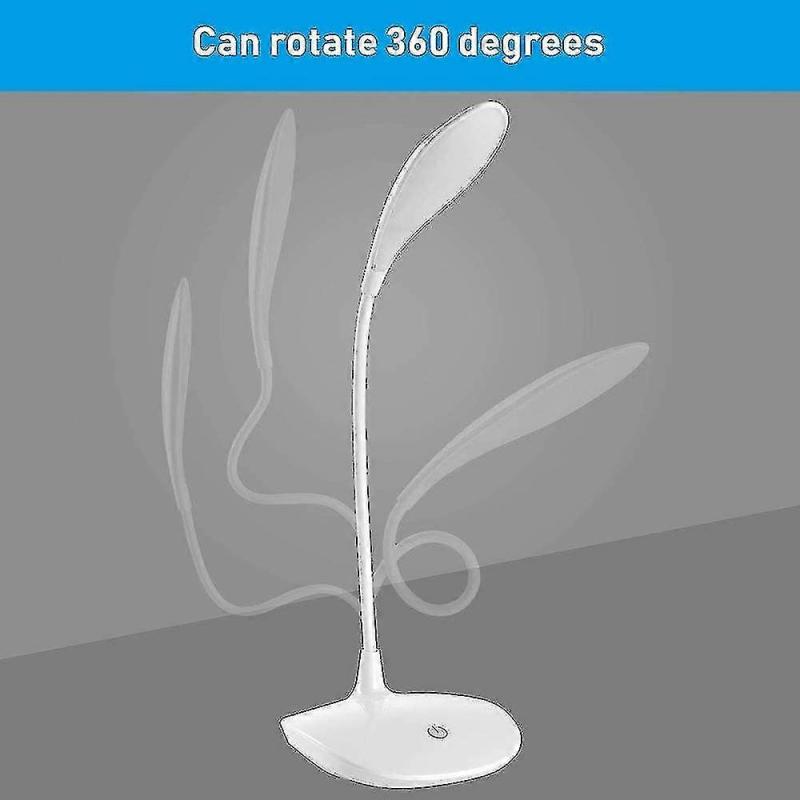LED Schreibtischlampe, LED Leselicht mit USB-Kabel, 15 LEDs, 3 Helligkeitsstufen, Flexibel 360°, 1200mAh
