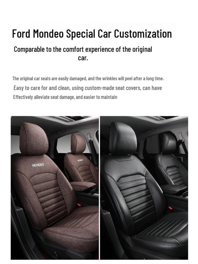 Ford Mondeo Linen Car Seat Cover for Five-Seater – All-Season Full Surround