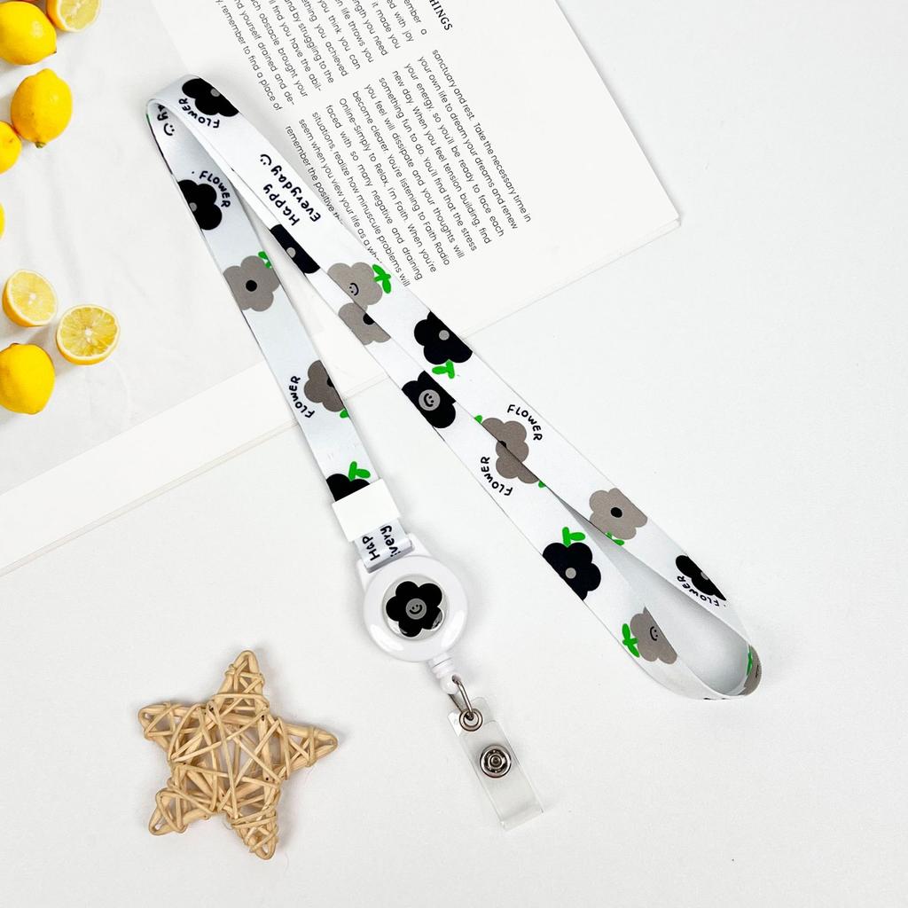 Cartoon Teleskopische Leichtziehbare Schnalle Lanyard Studenten Anti-Verlust Kartenhalter Halsband Langes Seil Arbeits Namensschild Namensschild Lanyard