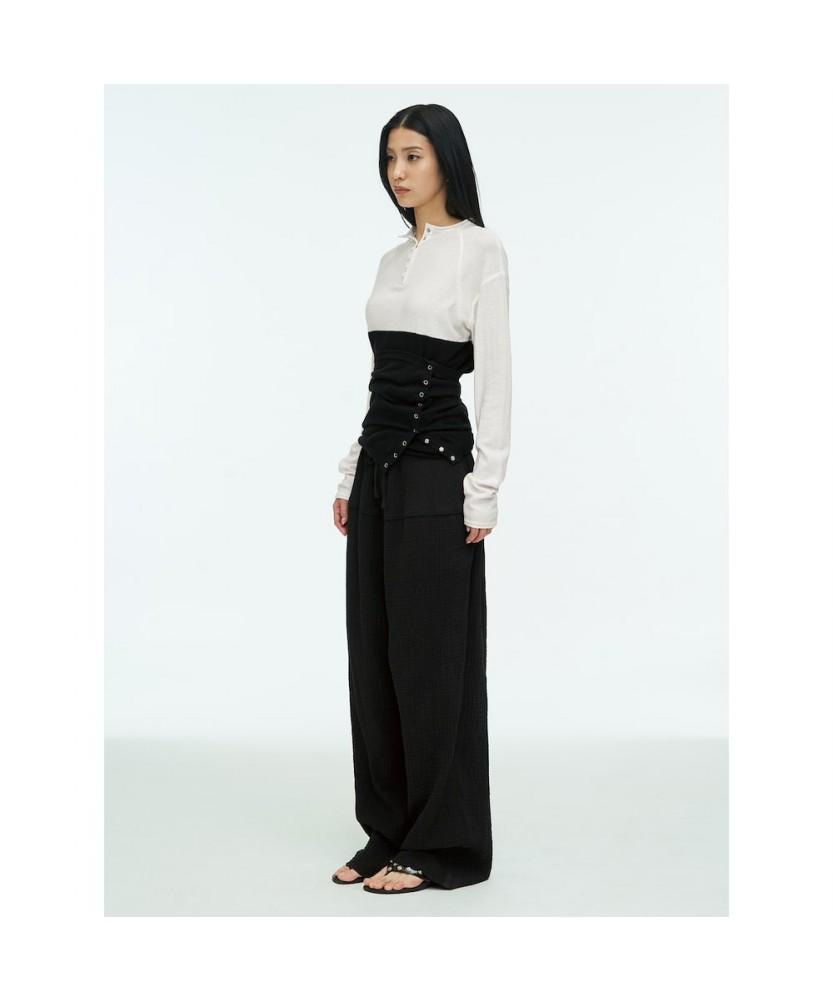 Anggae Peplum Pants Black