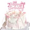 7 PCS Funny Cake Decorating Multipurpose Happy Birthday Sign 2025 Ribbion Cake Topper