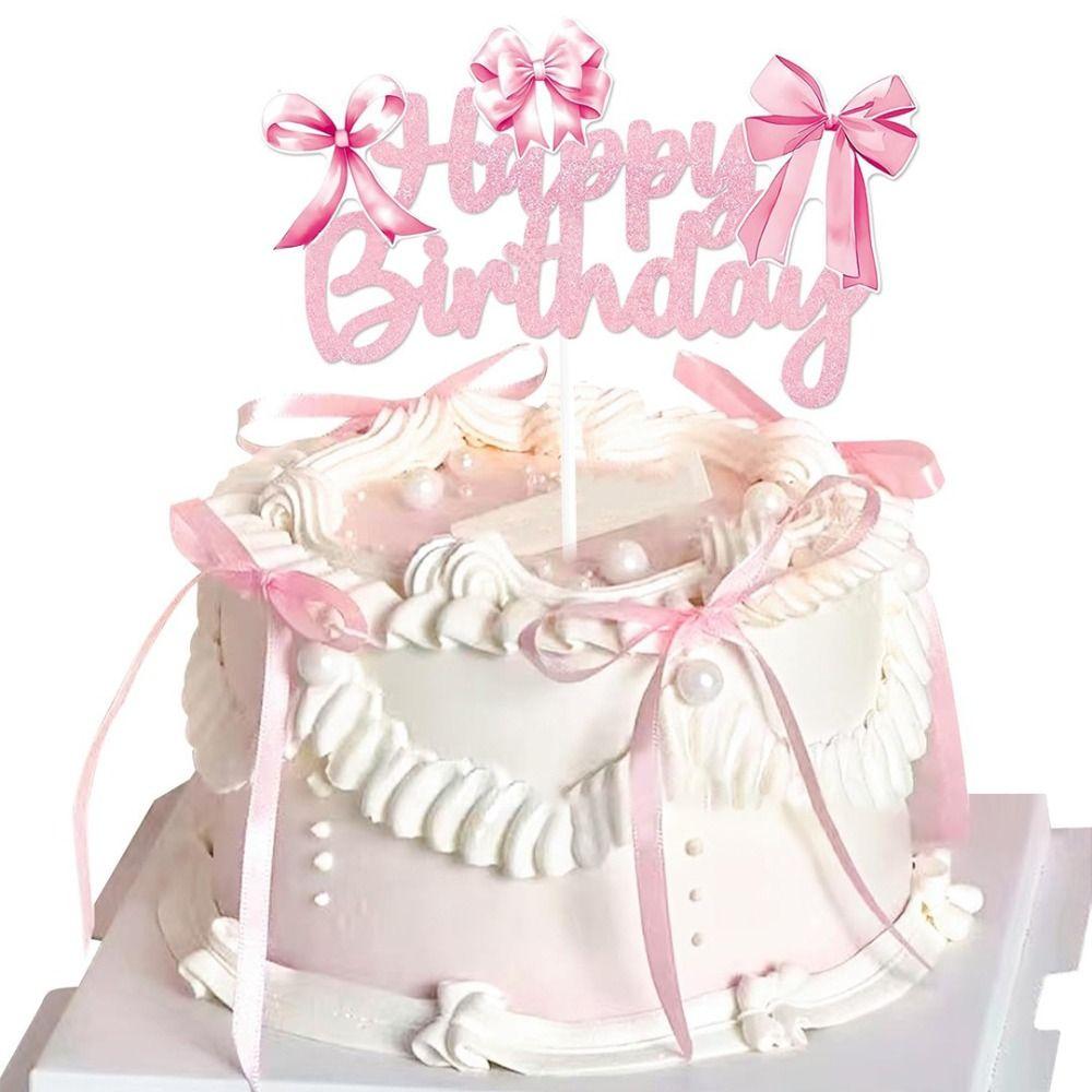 7 PCS Funny Cake Decorating Multipurpose Happy Birthday Sign 2025 Ribbion Cake Topper