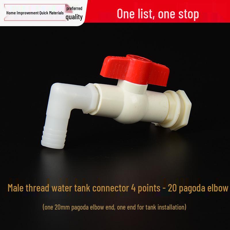 Plastic Water Storage Tank Faucet and Valve Accessories