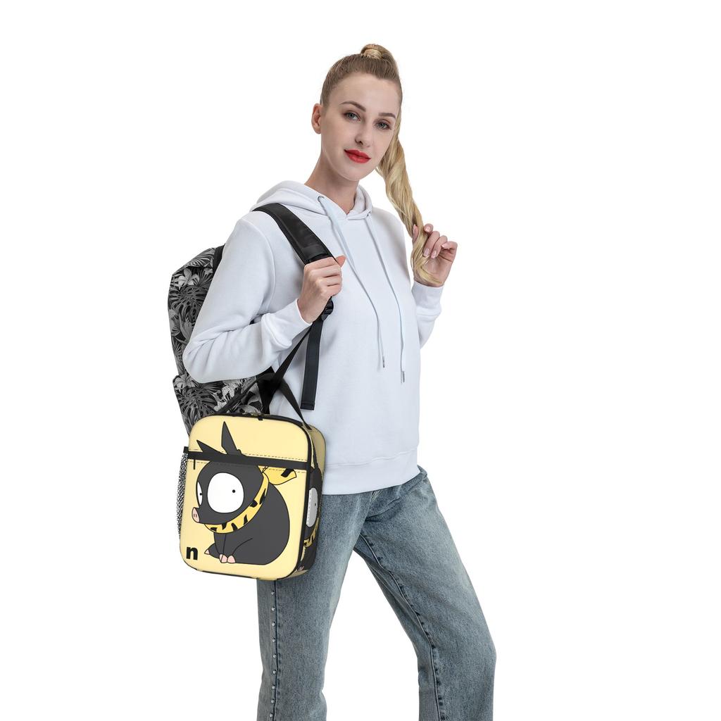 P-chan Ranma 1/2 Lunch Bag Vintage Lunch Box School Portable Zipper Thermal Tote Handbags For Child Oxford Graphic Cooler Bag