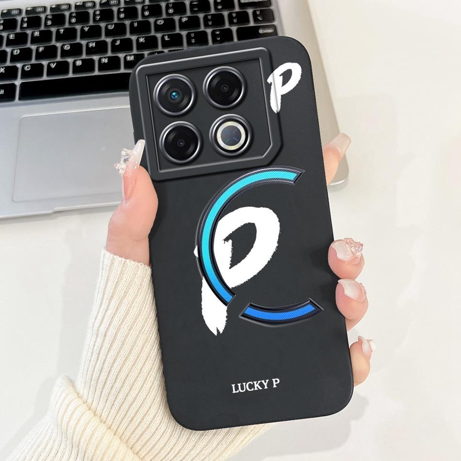 For Infinix GT 20 Pro X6871 Lucky Initial Letter Phone Case For Infinix GT20 Pro 5G Soft Silicone Shockproof Cases