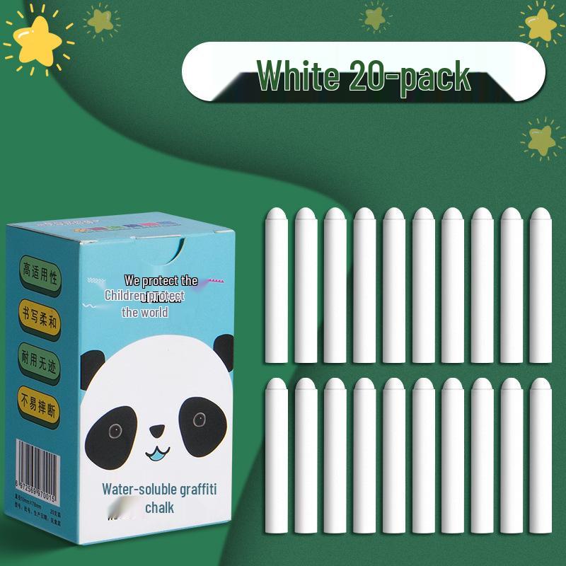 Eco-Friendly, Dust-Free, Non-Toxic Chalk Set with Holder for Children's Learning & Teaching
