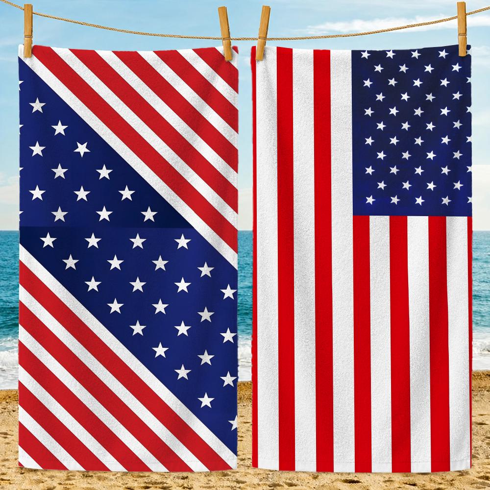Pattern USA America Flag Towel Towel beach towel, quick drying absorbent bath towel for Swim,Gym,Camping,Outdoor hot