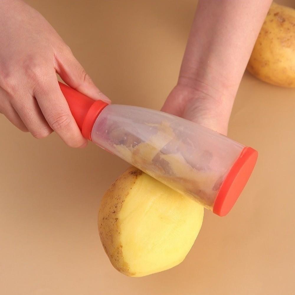 Gadgets Easy Grip Vegetable Peeler Ergonomic Handle Storage Tube Peeling Tool Creative Multifunctional Fruit Peeler Kitchen