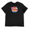 Burger Town T-Shirt Vintage Clothes Vintage Graphic Tee Tops Black T Shirts for Men