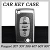 New Fashion Car Key Case Cover For Peugeot 207 307 308 407 607 807 Protected Keychain Fob