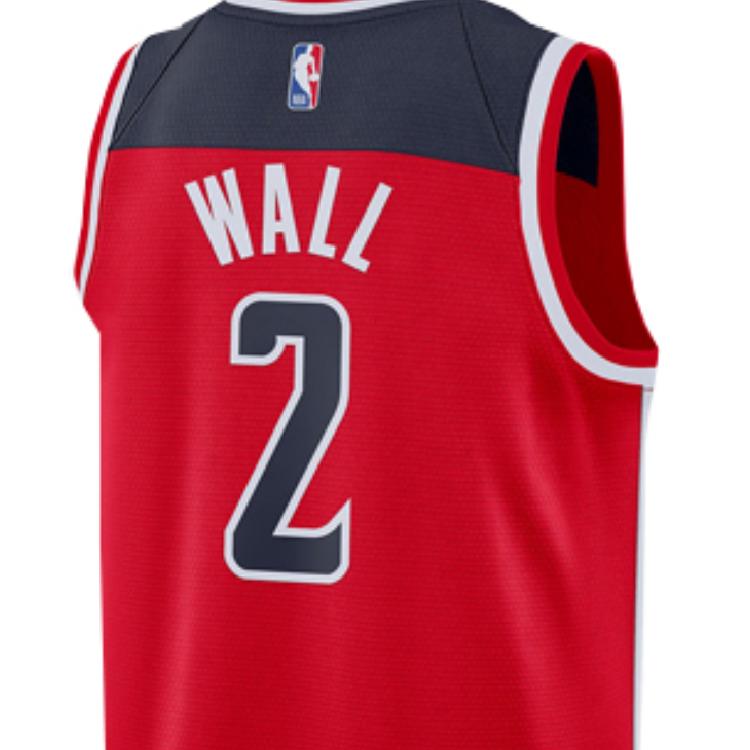 Nike Nba Icon Edition Washington Wizards John Wall Basketball Jersey Men Tops Red CD0060-657