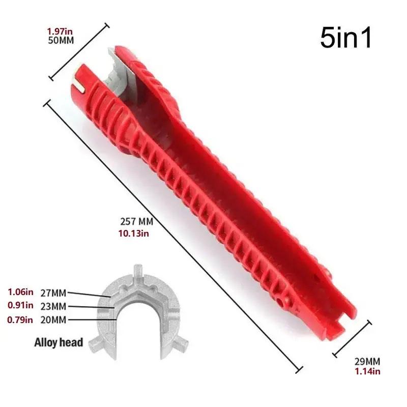 5/8/14 in 1 Multifunction Sink Faucet Wrench Plumbing Double Head Water Pipe Spanner Kit Hand Repair Tool for Bathroom Kitchen